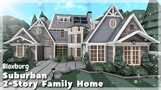 BLOXBURG Suburban 2Story Family Home Speedbuild  Roblox House Build [upl. by Hofstetter106]