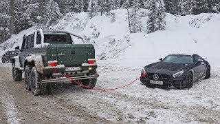 My AMG GT R is Towed Out by the G63 6x6 Again  VLOG [upl. by Theressa635]