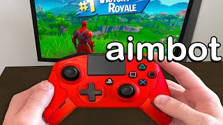 I Hacked a 10 AIMBOT Controller to Cheat in Fortnite [upl. by Nnagem]