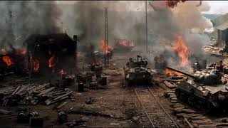 Tank assault on the train station  Kellys Heroes 1970 War Movie [upl. by Anecusa]