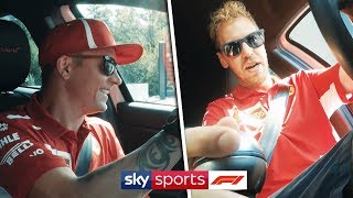 Kimi vs Vettel  Duel driving slalom challenge [upl. by Namrac350]