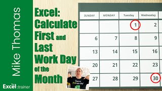 Excel How to Calculate the First and Last Working Day of a Month [upl. by Friedberg]