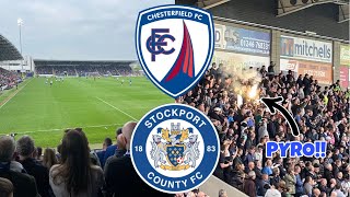 CRUCIAL WIN PUTS TITLE IN IN OUR HANDS  Stockport County vs Chesterfield Match Day Vlog [upl. by Nnyleimaj]