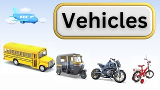 Vehicle Names  Mode of Transport  Types of Vehicles in English  Vehicles for kids  trucks [upl. by Service]