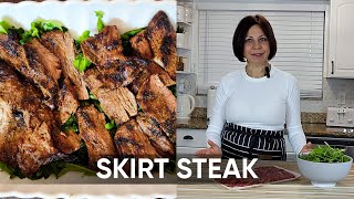 Easy Grilled Skirt steak with Arugula [upl. by Nauqat]