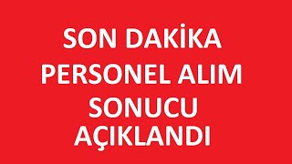 JANDARMA GENEL KOMUTANLIĞI PERSONEL ALIM SONUÇLARI AÇIKLANDI [upl. by Garvy691]