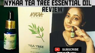 HoW TO USE NYKAA TEA TREE ESSENTIAL OIL FOR PIMPLES ACNE SPOTSREVIEW [upl. by Sivehc]