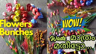 DIY10 Type Flower Bunches Out Of WasteCraft Out Of Waste MaterialsHome Decor PALMCRAFT EP 230 [upl. by Marcie]