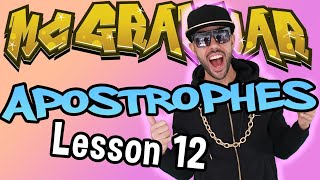 English Lesson Apostrophes for Kids  Learn through music and rap with MC Grammar [upl. by Ashford]