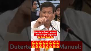 I can send you to prison Duterte to Raoul Manuel viralvideo pinoytrending news trending [upl. by Eillod]