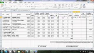 How to make salary sheet using Microsoft Excel [upl. by Nollaf432]