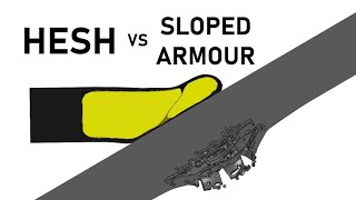 HESH vs SLOPED ARMOUR SIMULATION  105mm High Explosive Squash Head  Armour Penetration Simulation [upl. by Limber885]