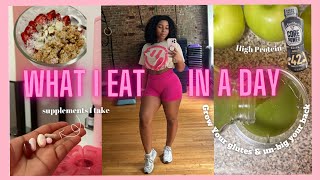 What I Eat in a Day ♡ Gain Muscle and Lose Fat  Supplements I Take [upl. by Edwin468]