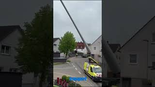 Incredible transport of wind turbine blades through narrow city streets [upl. by Reina]