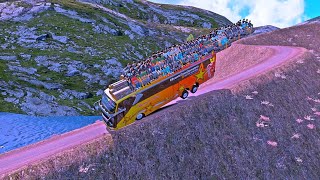 Overloaded bus  the most dangerous road  Euro Truck Simulator 2 [upl. by Francie]