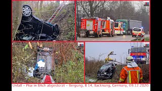 🚨Unfall  Pkw abgestürzt  Bergung🚨 B 14 Backnang 09122020 [upl. by Schwing72]