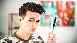 How to Use A Hair Straightener The RIGHT WAY  Mens Hair Tips 2017  Blumaan [upl. by Odlanar70]