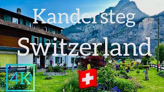 Kandersteg one of the most touristic place in Switzerland 4k [upl. by Novelc]