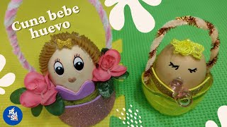 Como hacer CUNA para HUEVO BEBE How to make a baby egg cradle 🛏🥚✨ [upl. by Adnaral]