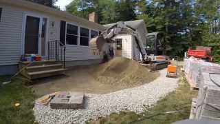 Front Yard Paver Patio Construction Time Lapse [upl. by Rivard578]