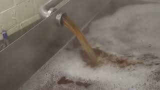 Hot wort being pumped into the coolship at 3 Fonteinen [upl. by Anatolio325]