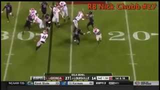 RB Nick Chubb vs Louisville 2014 Belk Bowl [upl. by Baldwin]