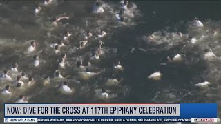 Full Event Dive for the cross at 117th Epiphany Celebration in Tarpon Springs 2023 [upl. by Bridie26]