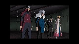 Orochimaru revive a The Four Hokages  Sasuke habla con The Edo Tensei Hokages [upl. by Nessy]