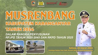 Live  Musrenbang RPJPD 2025  2045 dan RKPD 2025 [upl. by Silra]