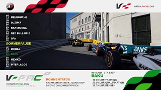 Assetto Corsa  FAC XI 2024  Lauf 7  Baku  virtualracingorg [upl. by Helman]