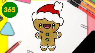 COME DISEGNARE BISCOTTO DI NATALE KAWAII  Speciale Natale [upl. by Broome]