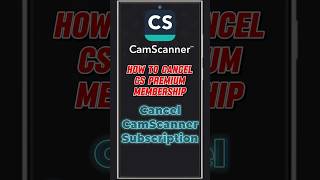 Cancel CamScanner Subscription  How to Cancel CamScanner Premium [upl. by Adnowat859]