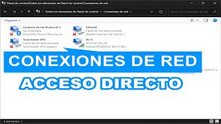 Cómo entrar a las conexiones de red mediante un acceso directo 🎯 [upl. by Hnim]