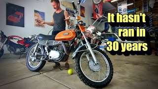 1972 Yamaha DT250 sat 30 years will it run again [upl. by Llenwahs]