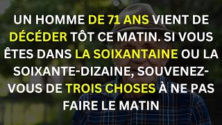 Un homme de 71 ans est décédé ce matin  Que pouvonsnous en apprendre [upl. by Pega]