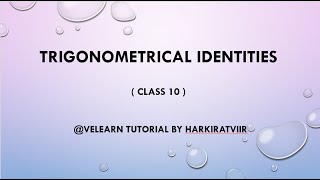 TRIGONOMETRICAL IDENTITIES  CHAPTER 21  CLASS 10  CONCISE MATHEMATICS  ICSE BOARD  PYQS [upl. by Hugues]