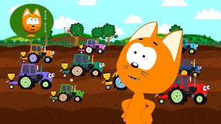 10 Tractors Song  Meow Meow Kitty  Learn counting from 1 to 10 [upl. by Sivrup]