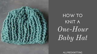 How to Knit a Baby Hat In One Hour [upl. by Marcella]