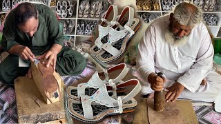 Process Of Making Shoes  zarri kheri   Handmade Amazing Skills Of Preparing Of Leather Shoes [upl. by Nerag]