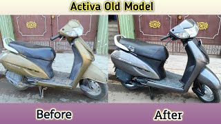 Honda Activa 2013 Old Model Complete Restoration Denting amp PaintingRestoration [upl. by Acirdna515]