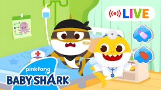 LIVE🔴 OUCH Come Visit Baby Shark Doctor When Youre Sick  Kids Stories  Baby Shark Official [upl. by Arielle]