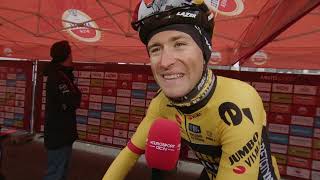 Tiesj Benoot  Interview at the start  Amstel Gold Race 2023 [upl. by Aneleve]