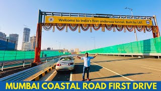 EXCLUSIVE NEW MUMBAI COASTAL ROAD First Day DRIVE  INDIA’S FIRST UNDERSEA TUNNEL in MUMBAI [upl. by Niryt]