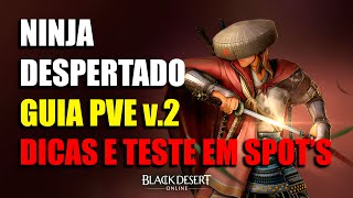 Ninja Despertado Guia PVE v2  Dicas e Teste em Spots  Black Desert Online [upl. by Ronni653]