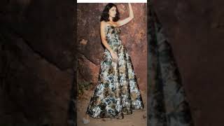 Latest brocade long gown design for women [upl. by Salohci788]