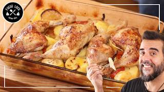 POLLO al Horno Asado con PATATAS  Receta Fácil Económica y Rendidora [upl. by Chere]