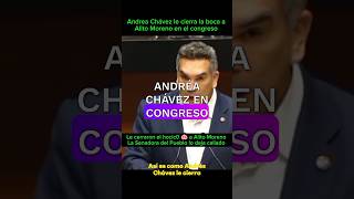 Andrea Chávez le cierra el hocico 🐽 a Alito Moreno en el congress noticias information info [upl. by Anitreb]