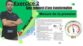 Exercice suivi temporel dune transformation chimique mesure de la pression [upl. by Leahcar]