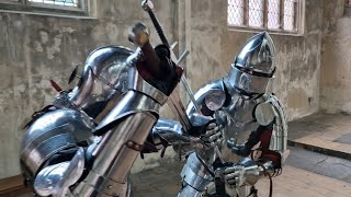 Gladiatoria  Knightly combat with poleaxe amp longsword  Knight Fight in medieval armour short film [upl. by Lihp]