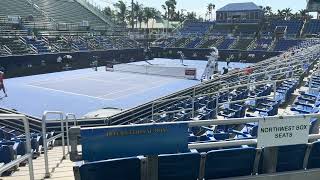 Thanasi Kokkinakis vs Brandon Holt WarmUp  2024 Delray Beach Open [upl. by Daye452]